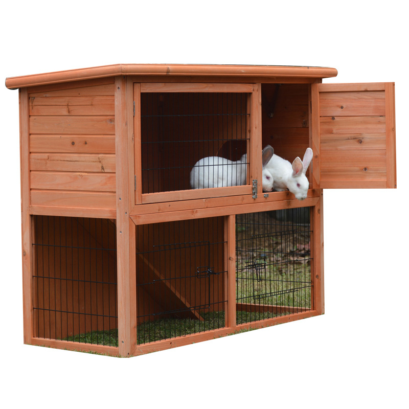 Indoor wooden rabbit cage