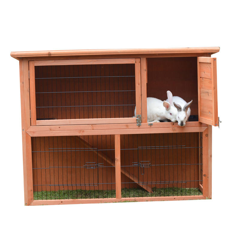 large wooden rabbit cage