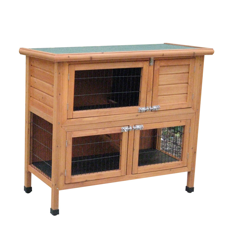 Wooden Rabbit Hutch With Pull Out Tray