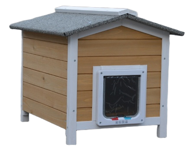 Wooden Cat House Luxury cute yellow color