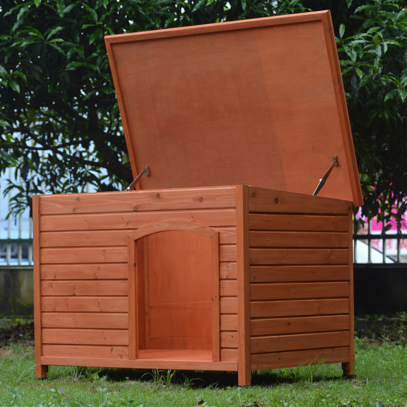 wooden dog house outdoor