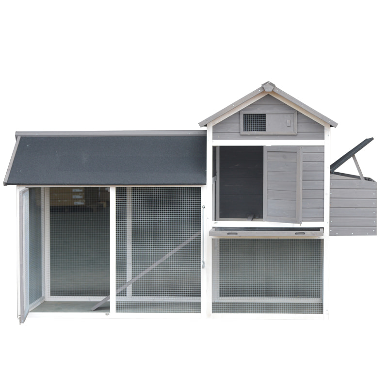 large wooden chicken coop