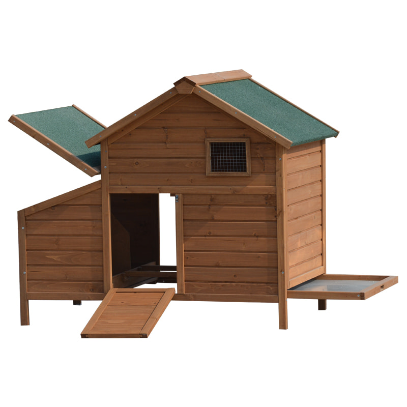 the chicken coop of 2 hens