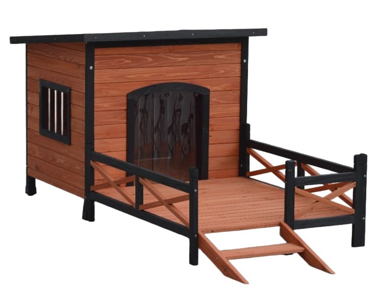 wooden dog house outdoor