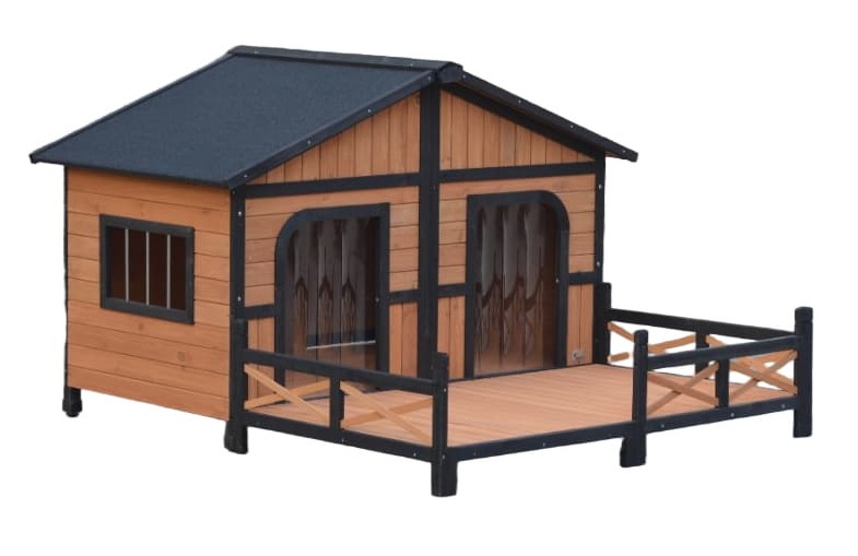 wooden dog house outdoor
