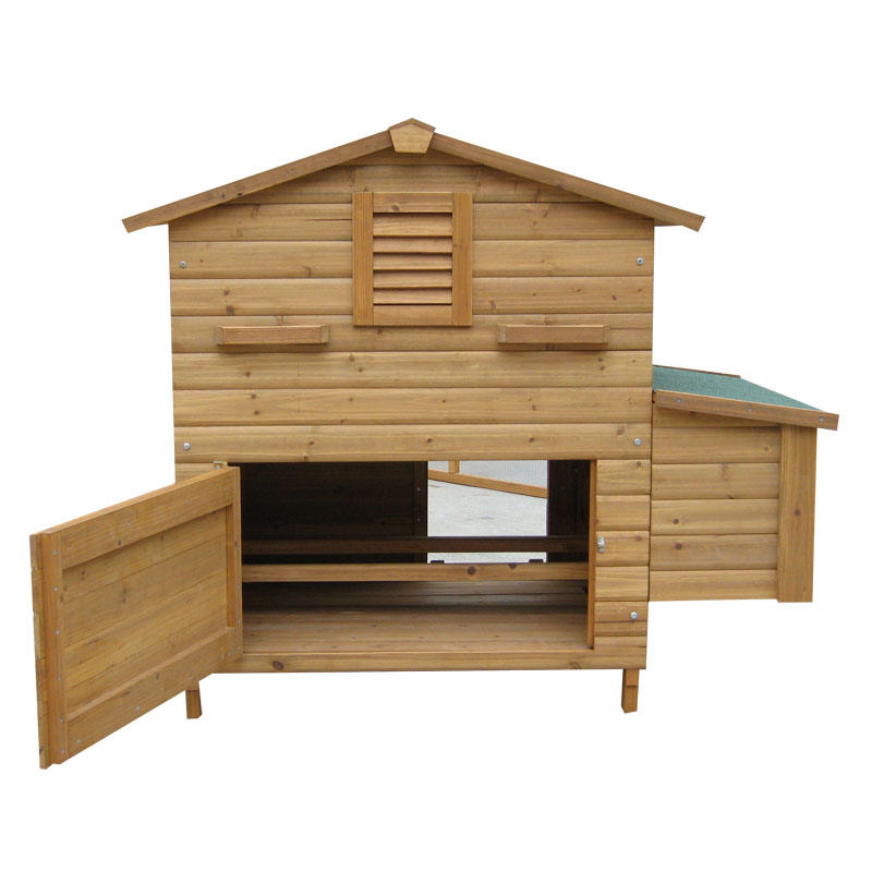 small cozy wooden chicken coop