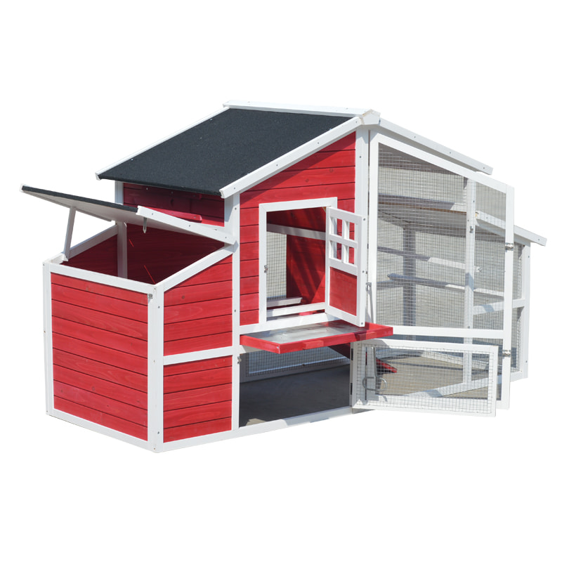 movable wooden chicken coop