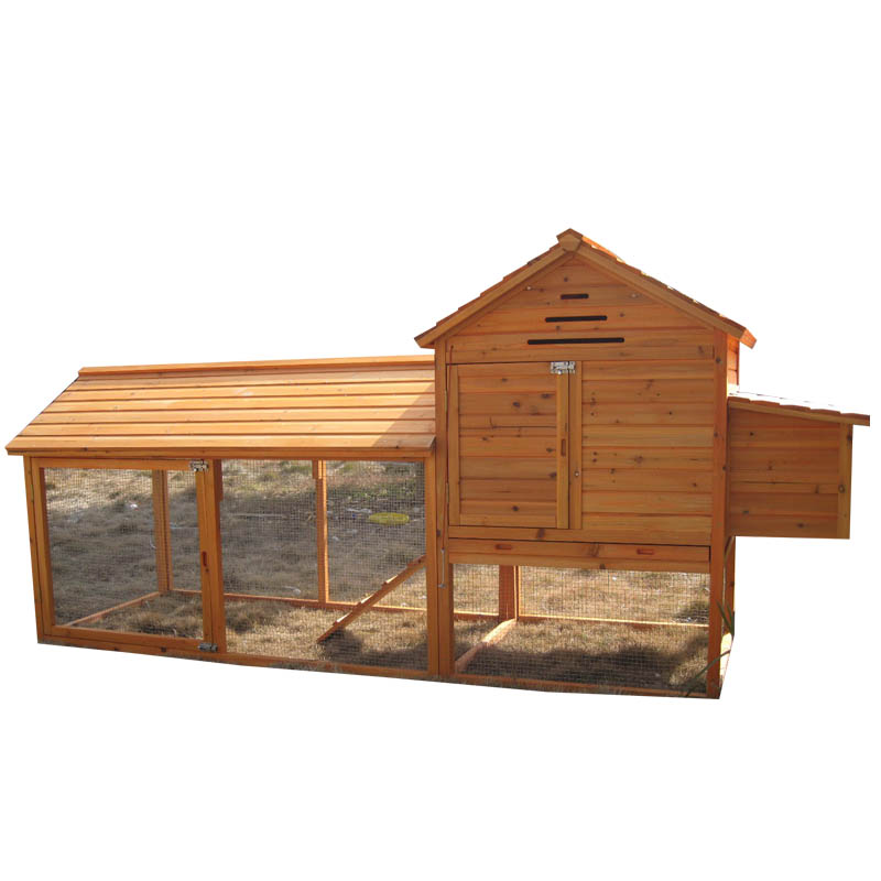 Spacious wooden chicken coop