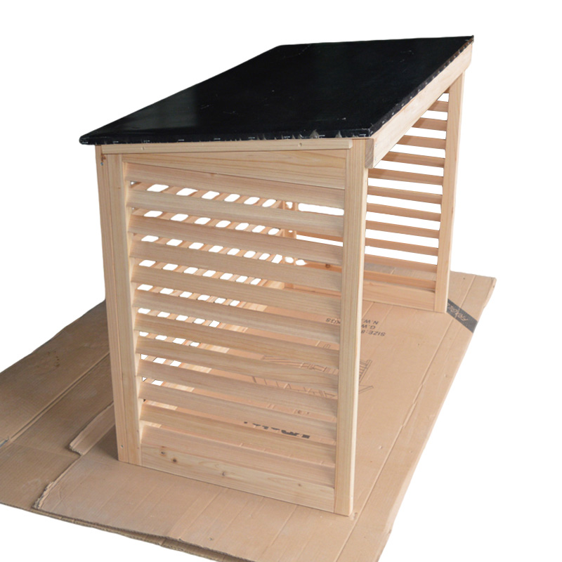 Stainable Wood AC Fence