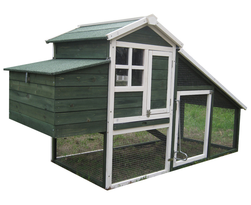 Outdoor green-color backyard cute Chicken Coop