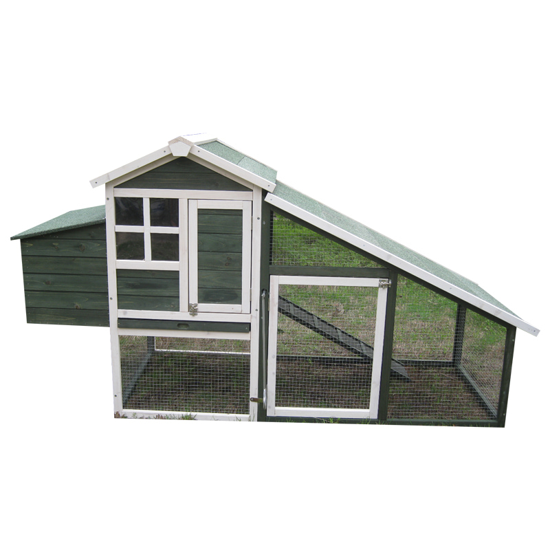 Two-layer wooden chicken coop