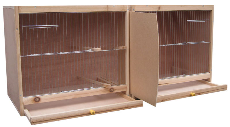 2-compartment pigeon cage