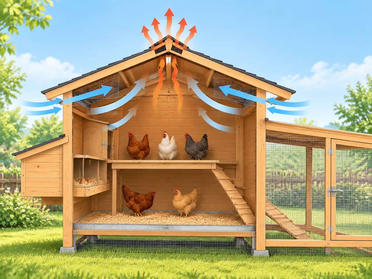 Guide de ventilation des poulaillers : De quelle ventilation un poulailler a-t-il besoin ?